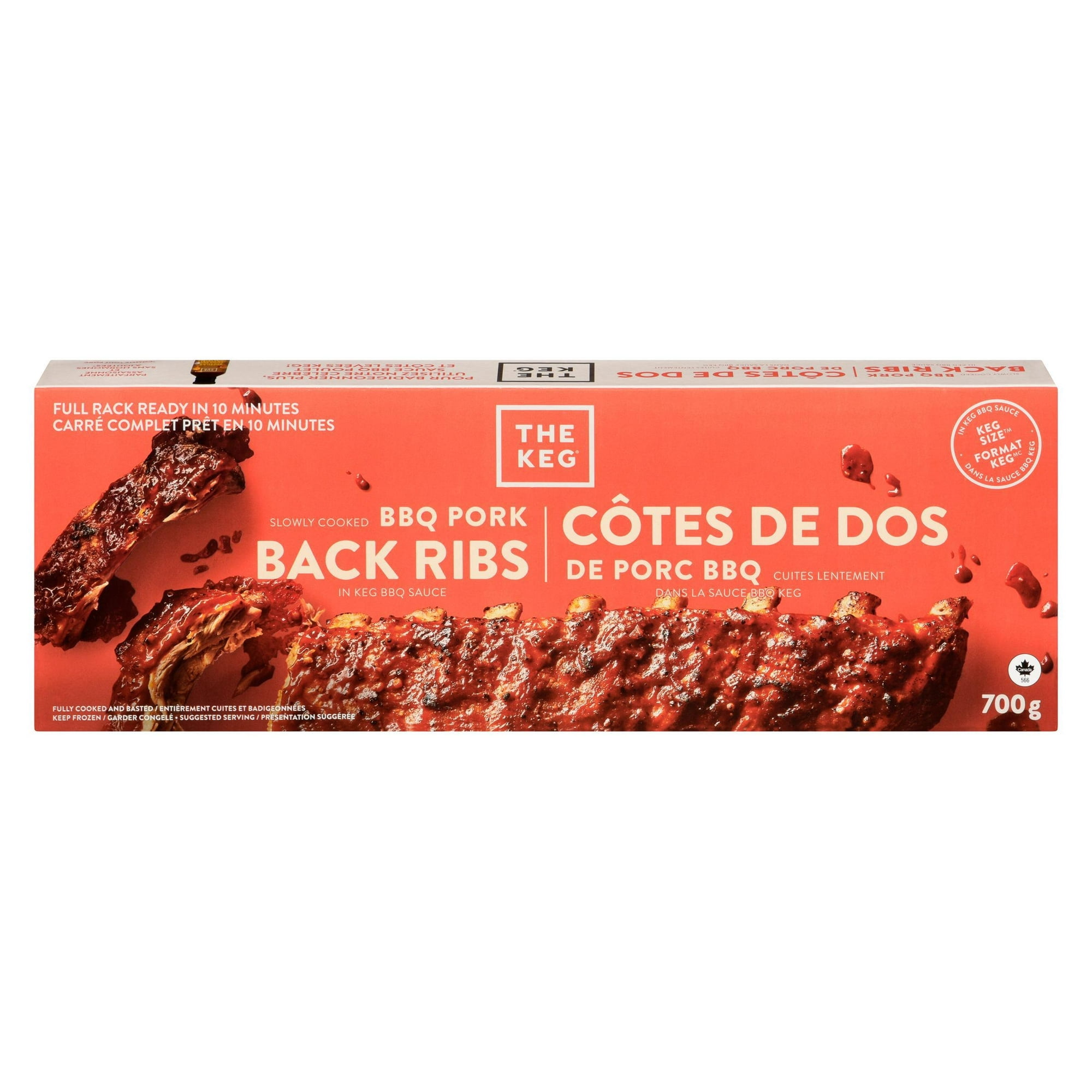 The Keg Côtes de dos de porc Sauce signature BBQ The Keg Côte de Dos de Porc 700g