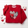 thumbnail image 2 of MKOSPLRT Chandail à Cœur Rouge pour Filles, Chandail de la Saint-Valentin, Chandails Graphiques d'Amour, Manches Longues, Col Ras du Cou, Hauts de Chandail d'Automne 1-13 Ans, 2 of 6