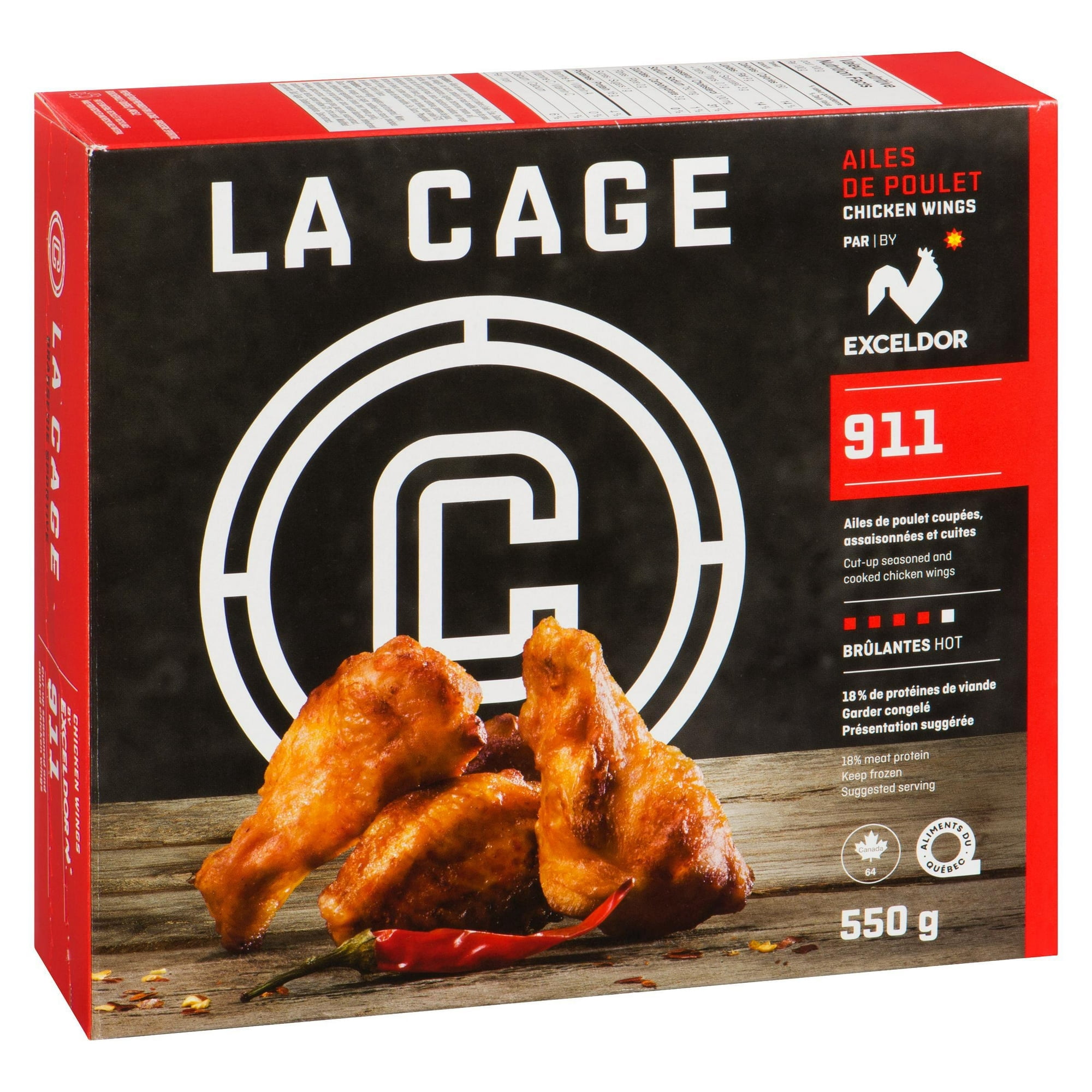 Ailes de poulet 911 La Cage 550g