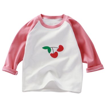 WEAIXIMIUNG Long Sleeve for Kids Toddler Kids Girls Long Sleeve Basic Inside T Shirt Casual Tees Shirt Tops Solid Cloths