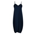 thumbnail image 4 of Robe Maxi d'Été pour Femmes Décontractée Bohème Longue Robe Sans Manches à Bretelles Smockée à Volants Longue Plage Soleil Robes, 4 of 4