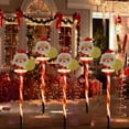 thumbnail image 4 of 5-Pack Solar Powered Christmas Lights LED Waterproof Outdoor Holiday Decorations | Warm White Reindeer Santa Snowflake Tree Shapes | Easy Install Patio Garden Yard Lighting, 4 of 6