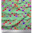 thumbnail image 2 of Soimoi Rayon Fabric Leaves & Rose Floral Decor Fabric Printed Yard 42 Inch Wide, 2 of 3