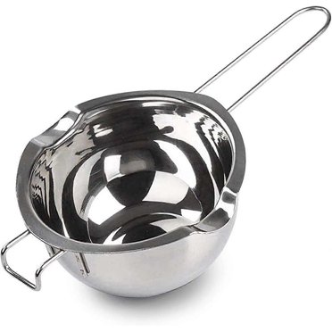 304 Stainless Steel Double Boiler for Candle Making, Melting Pot for Butter, Chocolate, Candy, Cheese, Caramel, 600ML
