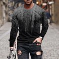 thumbnail image 1 of Meichang T-Shirt à Manches Longues pour Homme Coupe Ajustée, T-Shirts Graphiques pour Hommes Tendance avec Imprimé 3D d'Illusion d'Optique, T-Shirts à Col Rond Originaux à Manches Longues pour Homme, 1 of 5