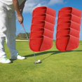 thumbnail image 2 of Golf Head Covers PU Portable Protector for Athlete Travel Iron Headcover Practical Golf Training Red Large, 2 of 9