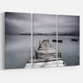 thumbnail image 2 of Design Art - Quai et Bateaux au Bord de la Mer, 2 of 3