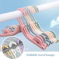 thumbnail image 4 of WHEANG Multifunctional Plastic Folding Hanger Retractable Portable Travel Hangers Foldable Coat Hanger Folding Hangers For Traveling Space Saving Clothes Hangers Portable Travel Hanger, 4 of 9