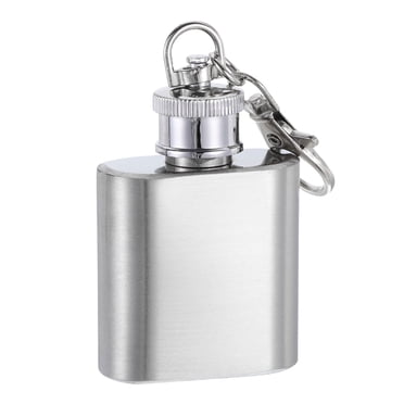 Unique Bargains 1oz 30ml Flacon en Acier Inoxydable pour le Camping Randonnée Activité de Plein Air, Argent