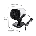 thumbnail image 1 of 24V Car Heater for Trucks Buses RVs with 360-Degree Adjustable Base Defrost Defog Fast Heating 11 in x 10 in x 6 cm, 1 of 9