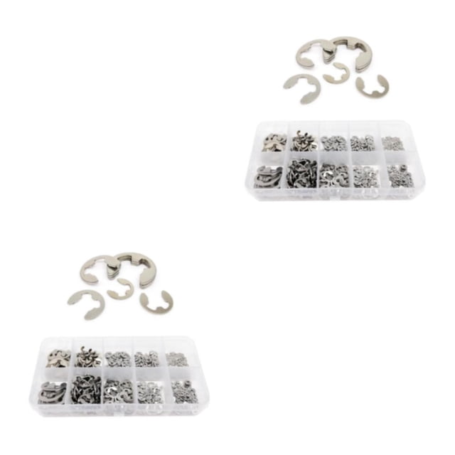 Decodeary 580pack/lot Strong Clip Snap Circlip For Reliable Retention And Easy-to silver 2Set