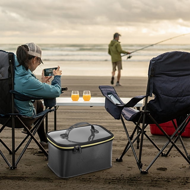 Foldable EVA Fishing Bucket - 10L Live Fish Container - Portable Waterproof Fish Storage Box - Lightweight Multipurpose Fishing Gear - Outdoor Fishing Accessories - 27x17x15cm / 0.41kg