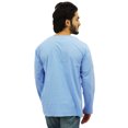 thumbnail image 3 of Atasi Chemise à Manches Retroussables en Coton Bleu Kurta Col Rond pour Hommes-Moyen, 3 of 7