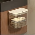 thumbnail image 1 of XYAIYT Versatile Plastic Laundry Basket with Lid and Ventilation Holes for Efficient Clothes Storage Suitable for Bathroom Use and Small Spaces Long Lasting Transparent Design 9.64x8.26x5.9in, 1 of 6