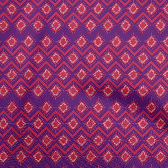 oneOone Velvet Purple Fabric Abstract Sewing Material Print Fabric By The Yard 58 Inch Wide