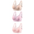 thumbnail image 1 of Timegard 3pc Wireless Bras for Women Adjustable Strap High Support Daily Bralette Breathable Comfort, 1 of 2