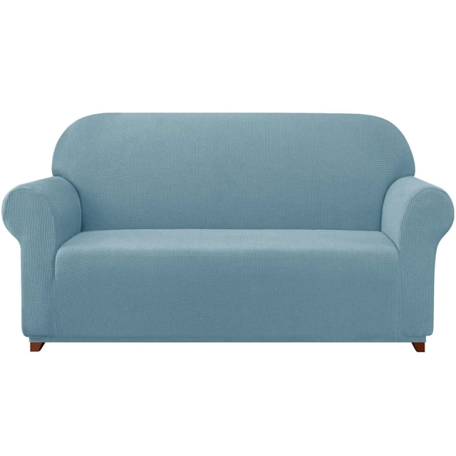 2024 Housse de Causeuse en Polyester à Imprimé Uni Couleur Chocolat, Présentant un Motif à Grille Texturé pour Plus de style. Conçue pour s'Adapter aux Causeuses de 57 à 70 Pouces de Large, Cette Housse de Causeuse Est Faite de 85 % Polyester et 15 % Élasthanne, Offrant un Tissu Doux, Agréable pour la Peau et durable. Elle Comprend des Coins Élastiques Intégrés pour un Ajustement Sécuritaire et Est Lavable à la machine pour un Entretien Facile. Convient aux Maisons avec des Enfants et des Animaux de Compagnie, Ainsi Qu