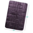 thumbnail image 2 of Clara Clark Bathroom Rugs, Velvet Memory Foam Bath Mat, Ultra Soft Non Slip and Absorbent - Tiled - Large - Purple, 2 of 6