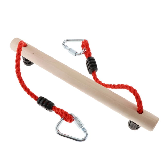 Premium Climbing Rope Rod for Kids Playground Swingset Accessories Equipment - red, 40cm
