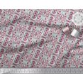 thumbnail image 3 of Soimoi Moss Georgette Fabric Damask Ethnic Decor Fabric Printed Yard 42 Inch Wide, 3 of 3