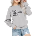 thumbnail image 2 of Mefallenssiah Chandail en Molleton Surdimensionné à Col Rond pour Filles Mode Enfants Manches Longues Chandail 1-12 Ans, 2 of 6