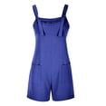 thumbnail image 4 of Dealovy Rompers for Women Summer Short Jumpsuits Dressy Casual Sleeveless Boho Overalls with Pockets, 4 of 7