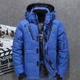 thumbnail image 1 of Becaristey Stay Fashionable And Comfortable Warm Hooded Jacket Wide Application Mens Duck Down Jacket green 5XL, 1 of 6
