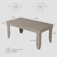 thumbnail image 3 of 63" Rectangular Dining Table with Scratch-Resistant Laminate Top, Sturdy Kitchen Table for 6 with Adjustable Leveling Feet, Easy Assembly，Chair not included, 3 of 11
