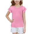 thumbnail image 1 of RXIRUCGD 2025 Vêtements d'Été pour Enfants Nouveaux T-Shirts d'Été pour Enfants Manches Raglan Manches Courtes T-Shirt Graphique Col Rond T-Shirt Filles Haut Décontracté, 1 of 5