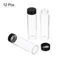 thumbnail image 2 of Uxcell Bouteille de Rangement en Verre pour Réactif 40 ml, Bouchon Rond en Plastique à Vis pour Laboratoire et Maison, Transparent, Lot de 12, 2 of 5