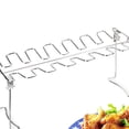 thumbnail image 3 of SKISUNO 1Set Portable BBQ Grill Rack for Outdoor Cooking and Picnic 13.8*4.1in Silver, 3 of 8