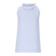 thumbnail image 4 of Birdeem Summer Women Solid Color Dots Round Neck Sleeveless Tee Tops T-Shirt, 4 of 9