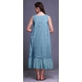 thumbnail image 2 of Bimba Chemises de Nuit en Coton Bleu Clair3 à Pois Papillon et Imprimées pour Femmes, Robe Sans Manches, Tenue de Nuit, Robe Maxi, Petit, 2 of 6