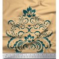 thumbnail image 1 of Soimoi Velvet Fabric Ogee Damask Print Sewing Fabric Yard 58 Inch Wide, 1 of 5