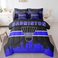 thumbnail image 1 of YST Sports-Themed 7pcs Comforter Set, Navy Blue Black Gaming Bedding Set, King, 1 of 4