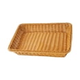 thumbnail image 2 of Dvkptbk plastic frame Imitation Rattan Woven Storage Tray Rectangular Wicker Basket for Kitchen Countertop Bathroom Organizer, 2 of 6