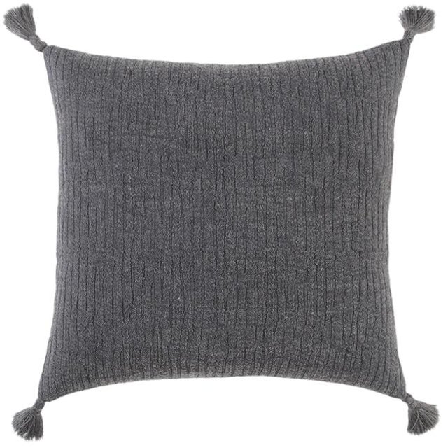 HomeRoots 403499 Coussin Ton sur Ton Abstrait Noir