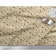 thumbnail image 2 of Soimoi Tissu Georgette en Poly Beige Tissu à Imprimé Artistique de Fleurs au Mètre 42 Pouces de Large, 2 of 3