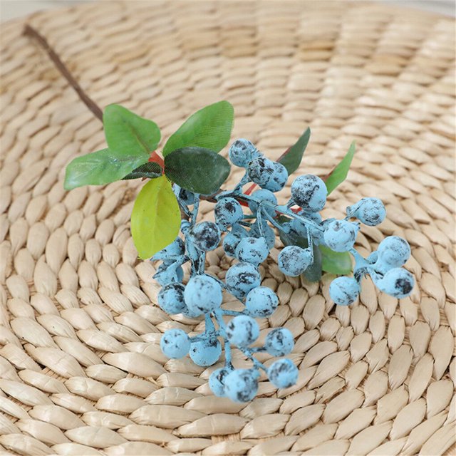 pitrice Artificial Berry Plant Home Decoration Table Centerpiece Wedding Party artificial Berry Ornament, Blue