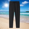 thumbnail image 2 of Plebaso Men's Silk Joggers Pants Drawstring Lightweight Athletic Pants Workout Running Sports Pants, 2 of 4