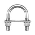 thumbnail image 1 of Unique Bargains Round U-Bolts 3 Sets 45mm Inner Width 78mm Length M12 with Nuts and Plates, 1 of 5