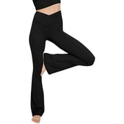 Ediodpoh Women Workout Out Leggings Fitness Sports Running Flare Yoga Pants for Women Bootcut Leggings Womens Leggings Black M