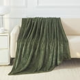 thumbnail image 4 of Mainstays Plush Throw Blanket Green, 4 of 7