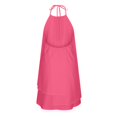 thumbnail image 5 of SMihono Robes Bohèmes d'Été pour Femmes Grande Taille Aguichant Mode Sans Manches Uni Col Rond Ample Robe Irrégulière pour Dames, 5 of 5