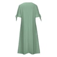 thumbnail image 4 of Babysbule Liquidation Robes d'Été pour Femmes, Mode Femmes Décontractée Ample Imprimé Papillon Col en V Manches Mi-Longues Boutons Poches Robe Longue, 4 of 6