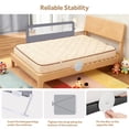 thumbnail image 4 of 59" Toddler Bed Rails, Double Reinforced Crossbar, Swing Down Bed Bumper Sleep Bedrail Safety Side Guard Fits for 4.7" to 12" Thick Mattresses, 4 of 5