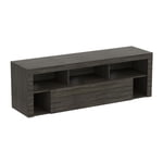 Safdie & Co. Tv Stand 59L Dark Grey 1 Big Drawer 5 Shelves