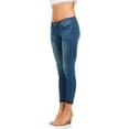 thumbnail image 2 of Cover Girl Jeans Moulants de Base à Revers pour Femmes Juniors en Denim Extensible Taille 11 Bleu Foncé, 2 of 7