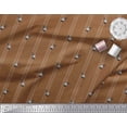 thumbnail image 2 of Soimoi Poly Georgette Fabric Geometric Pine & Stripe Print Fabric by the Yard 42 Inch Wide, 2 of 3