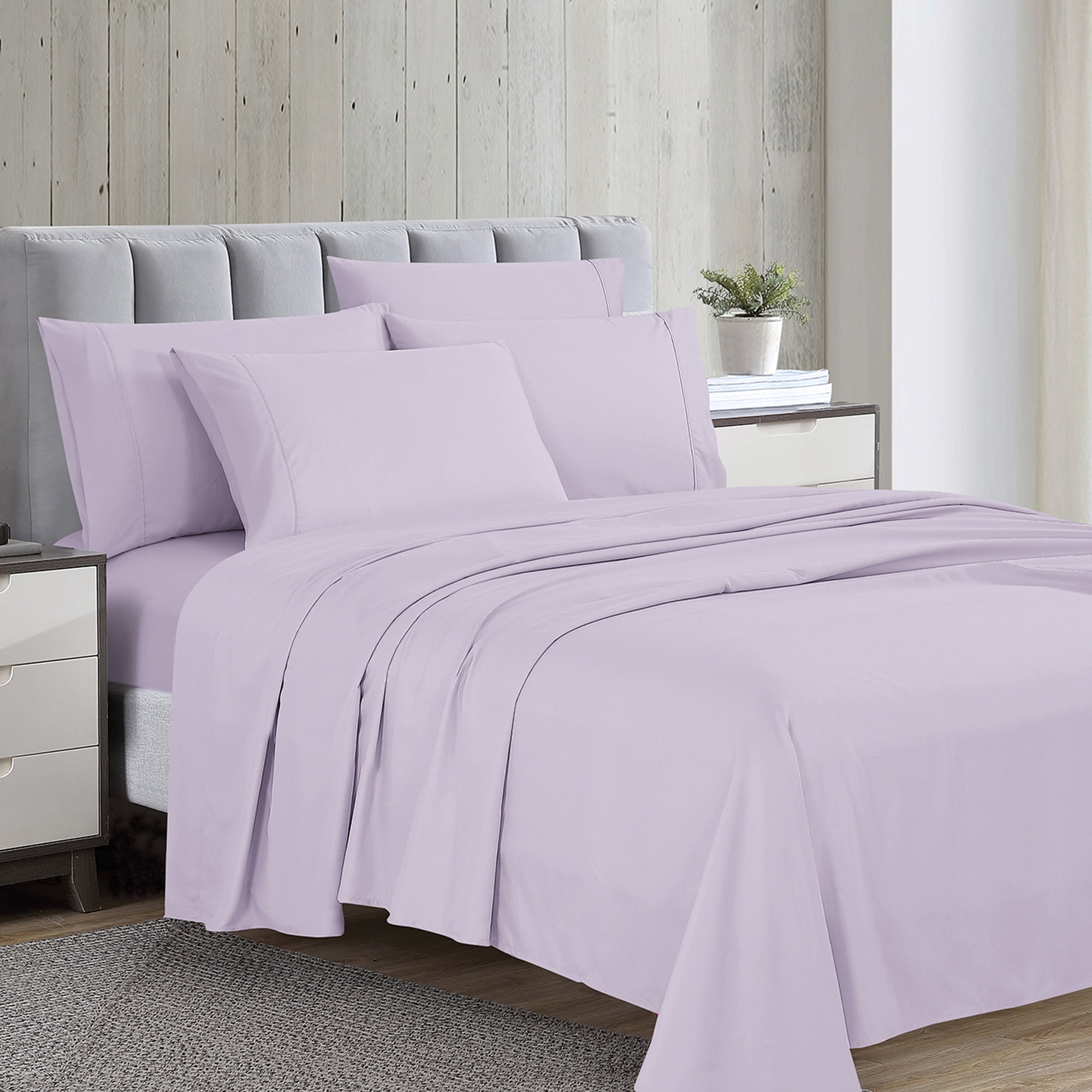 Swift Home Luxury 4-Piece Sheet Set with Extra Pillow Case, TwinXL, Lavender